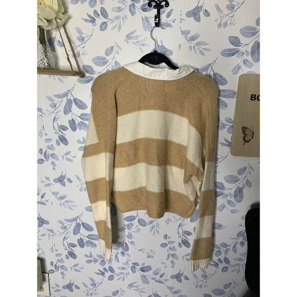 American Eagle Striped Long Sleeve Polo NWT - Picture 6 of 8